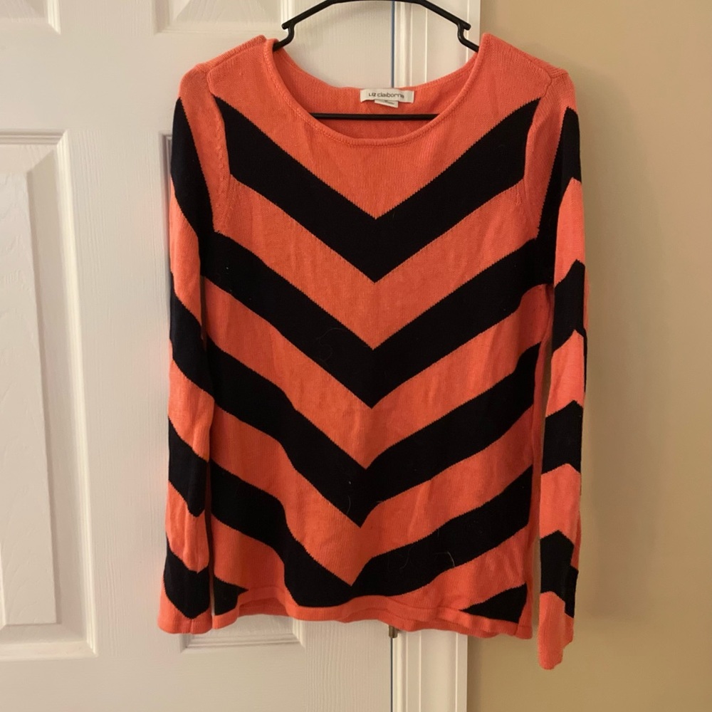Coral navy sweater